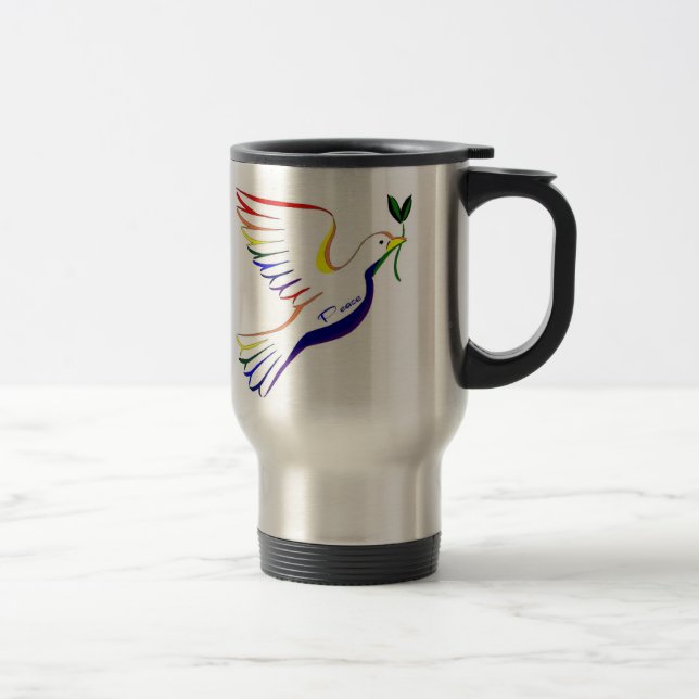 Rainbow Dove Travel Mug (Right)