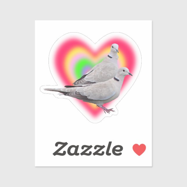 Rainbow Doves Sticker (Sheet)