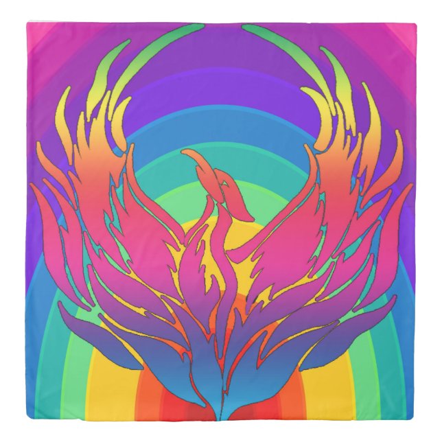 Rainbow Dragon  Duvet Cover (Front)