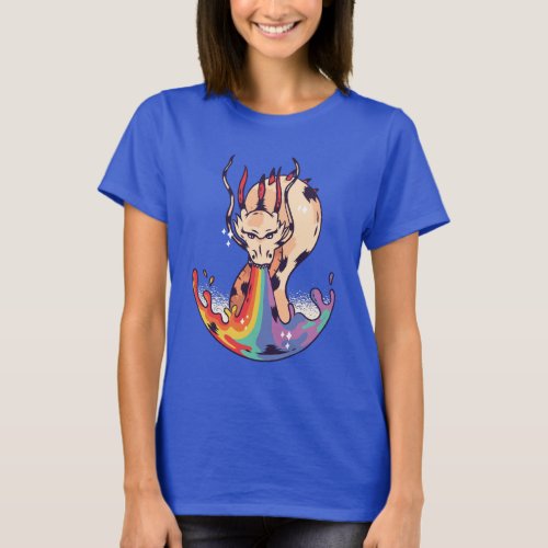 Rainbow Dragon Flame T_Shirt