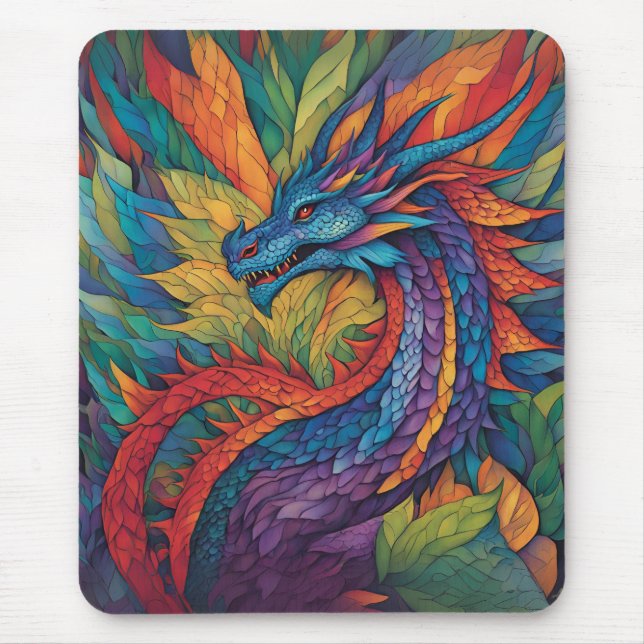 Rainbow Dragon Mousepad (Front)