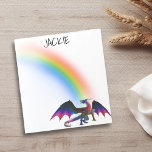 Rainbow Dragon Personalized Name  Notepad<br><div class="desc">This design was created though digital art. It may be personalized in the area provided by changing the photo and/or text. Or it can be customized by choosing the click to customize further option and delete or change the color the background, add text, change the text color or style, or...</div>