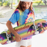 Rainbow Dragon Personalized Name Skateboard<br><div class="desc">This design may be personalized by choosing the customize option to add text or make other changes. If this product has the option to transfer the design to another item, please make sure to adjust the design to fit if needed. Contact me at colorflowcreations@gmail.com if you wish to have this...</div>