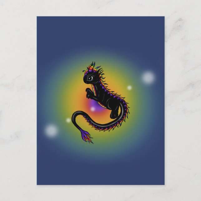 Rainbow Dragon Postcard (Front)