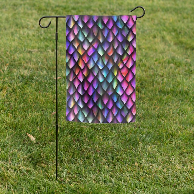 Rainbow Dragon Sales Garden Flag (In SItu)