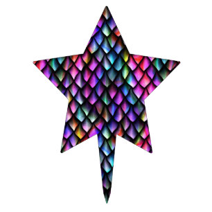 Rainbow Dragon Scales Cake Pick