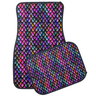 Rainbow Dragon Scales Car Mats