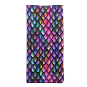 Rainbow Dragon Scales Cloth Napkins