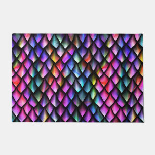 Rainbow Dragon Scales Doormat