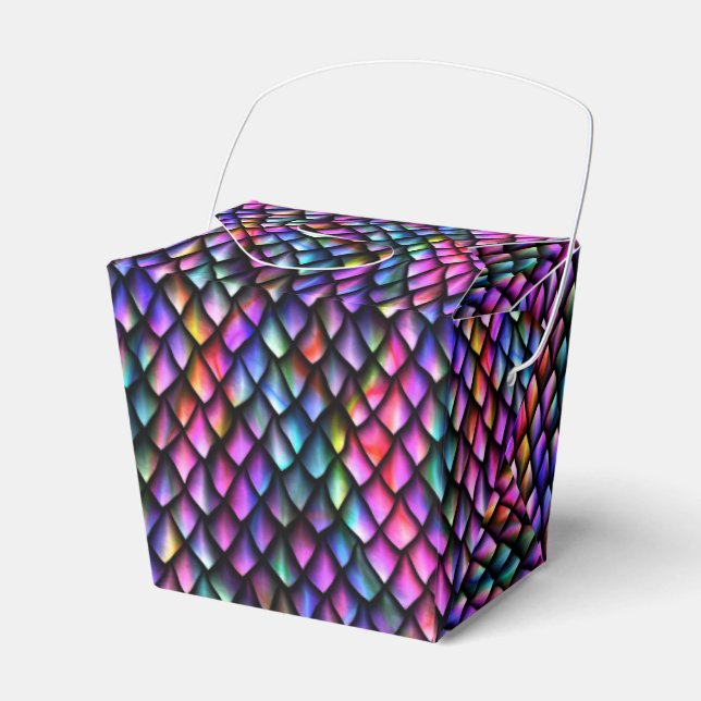 Rainbow Dragon Scales Favor Box (Front Side)
