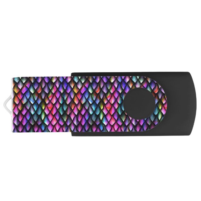 Rainbow Dragon Scales Flash Drive (Back)