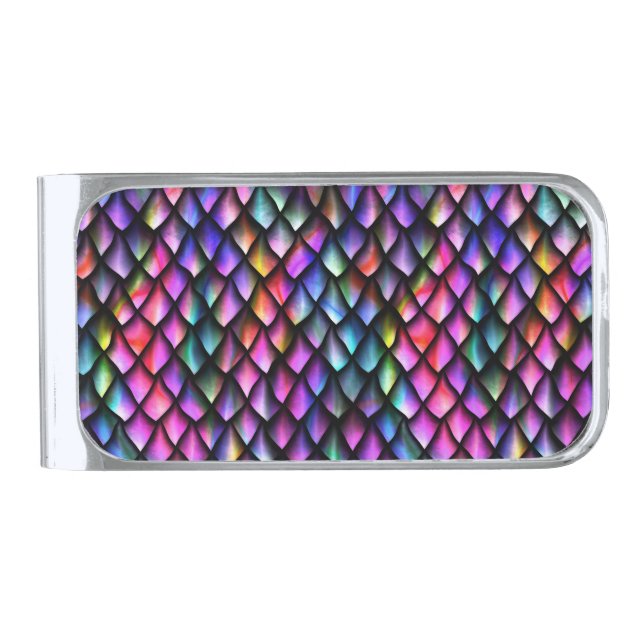 Rainbow Dragon Scales Money Clip (Front)