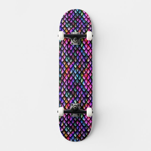 Rainbow Dragon Scales Skateboard (Front)
