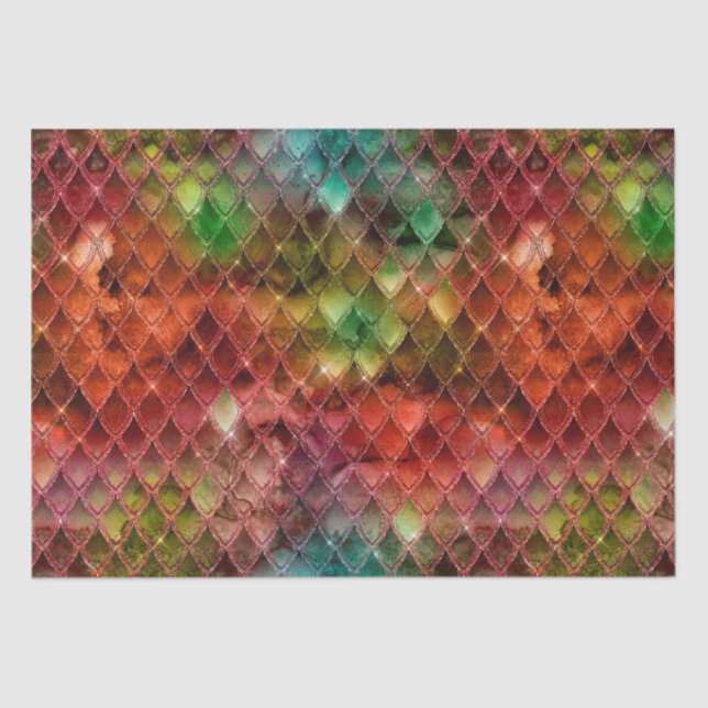 Rainbow Dragon Scales Tissue Paper (Front)