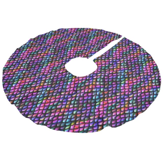Rainbow Dragon Scales Tree Skirt (Angled)
