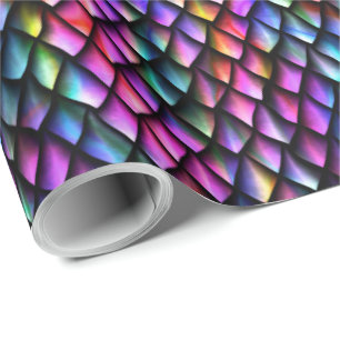 Rainbow Dragon Scales Wrapping Paper