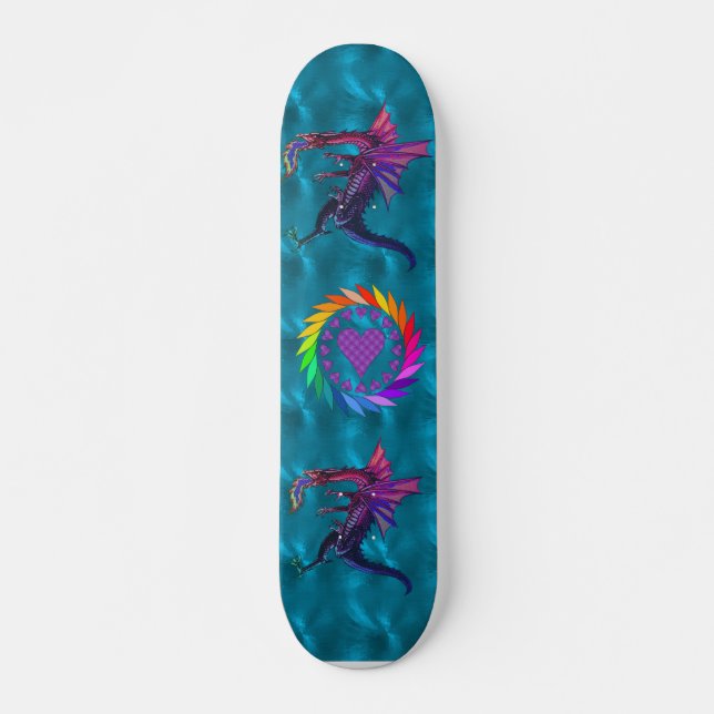 Rainbow Dragon Skateboard Deck (Front)