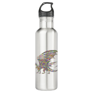 Rainbow Dragon Tribal Tattoo Gift idea Stainless Steel Water Bottle
