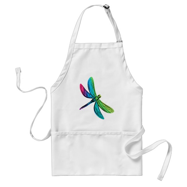 Rainbow Dragonfly Adult Apron (Front)