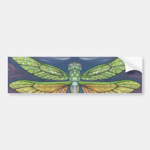 Rainbow Dragonfly Bumper Sticker Colorful Decal