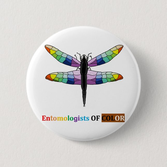 Rainbow Dragonfly Button (Front)
