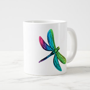 Rainbow Dragonfly Giant Coffee Mug