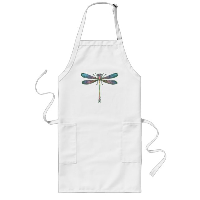 Rainbow Dragonfly Long Apron (Front)