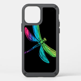 Rainbow Dragonfly on Black Speck iPhone Case