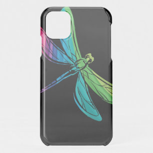 Rainbow Dragonfly on Black Uncommon iPhone Case