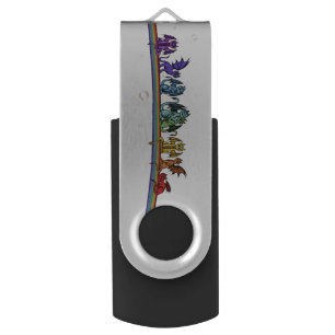 Rainbow Dragons Flash Drive