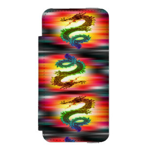 Rainbow dragons iPhone SE/5/5s wallet case