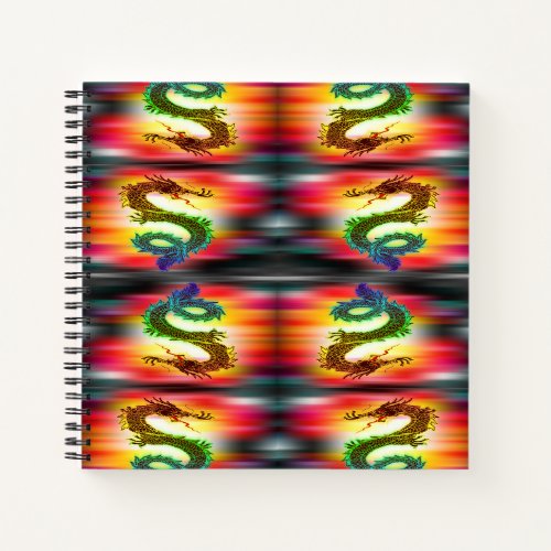 Rainbow dragons notebook