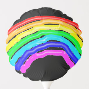 Rainbow drawn balloon