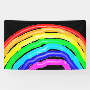 Rainbow drawn banner