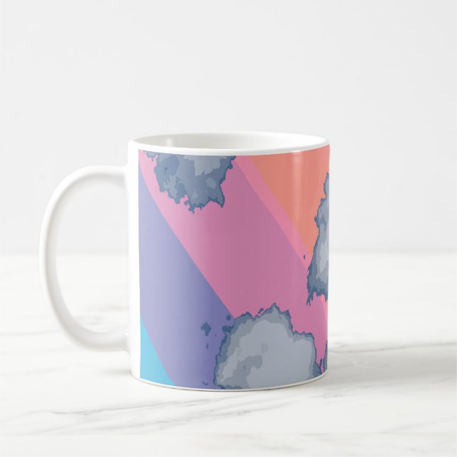 Rainbow drawn coffee mug (Left)
