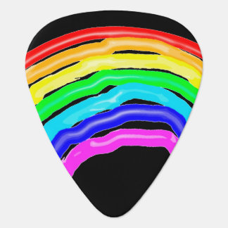 Rainbow drawn guitar pick
