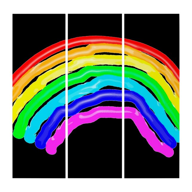 Rainbow drawn triptych (Front)