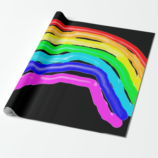 Rainbow drawn wrapping paper (Unrolled)