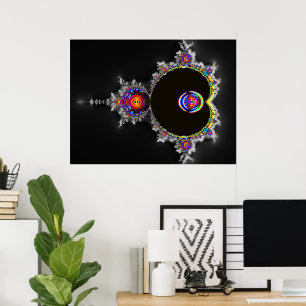 Rainbow Dream. The Famous Full Mandelbrot Set Poster