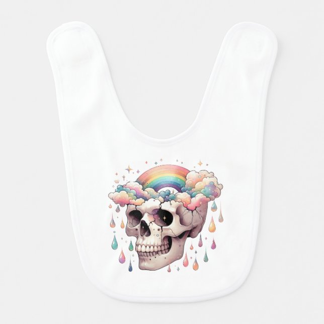 Rainbow Dreams Baby Bib (Front)