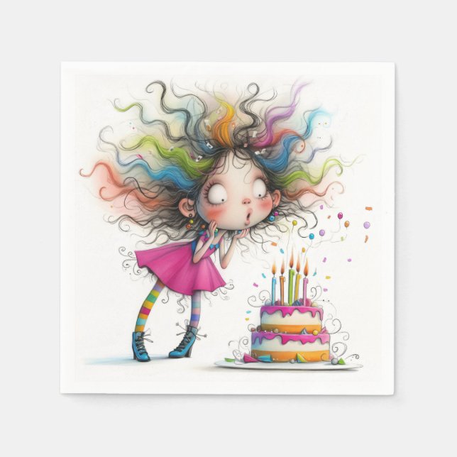 Rainbow Dreams Birthday Bliss Napkins (Front)