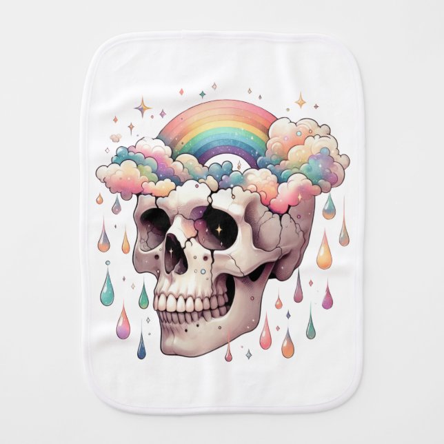Rainbow Dreams Burp Cloth (Front)