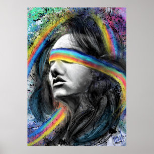 Rainbow Dreams Lady Poster