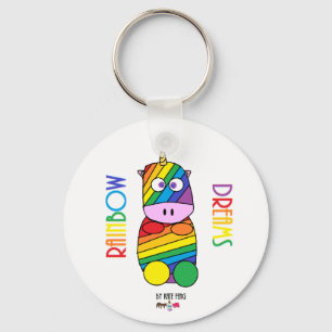 Rainbow dreams Moosicorns Keychain