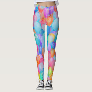Rainbow Dreams: Watercolor Balloon Art Leggings