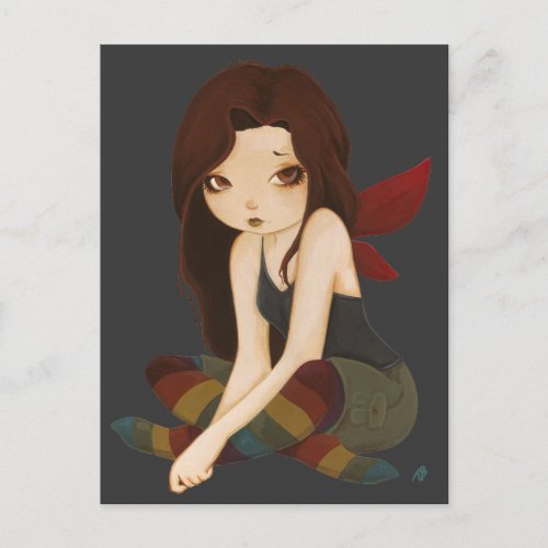 Rainbow Drear- sad fairy Postcard