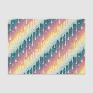 Rainbow Drip Abstract Colorful Liquid Art Pattern Tissue Paper