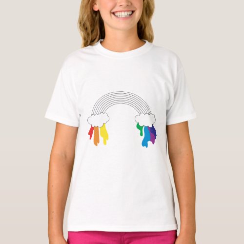 Rainbow Dripping Its Colors T_Shirt