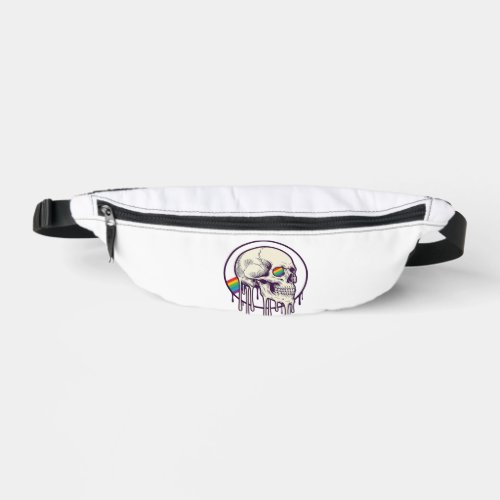 Rainbow Dripping Skull Vintage Engraving Design_1 Fanny Pack