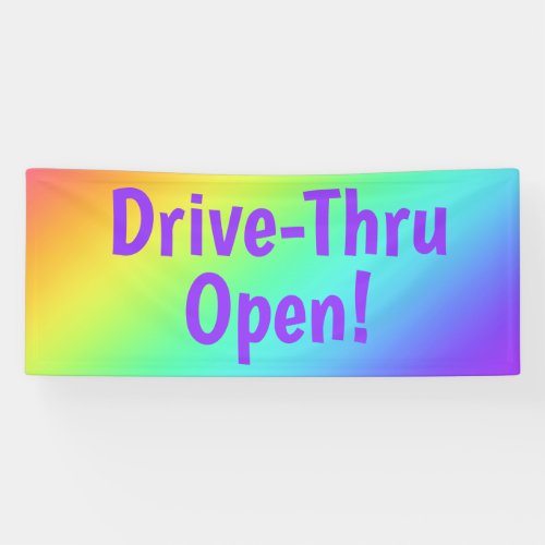 Rainbow Drive_Thru Open Business Banner